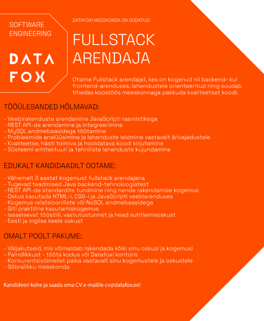 fullstack arendaja