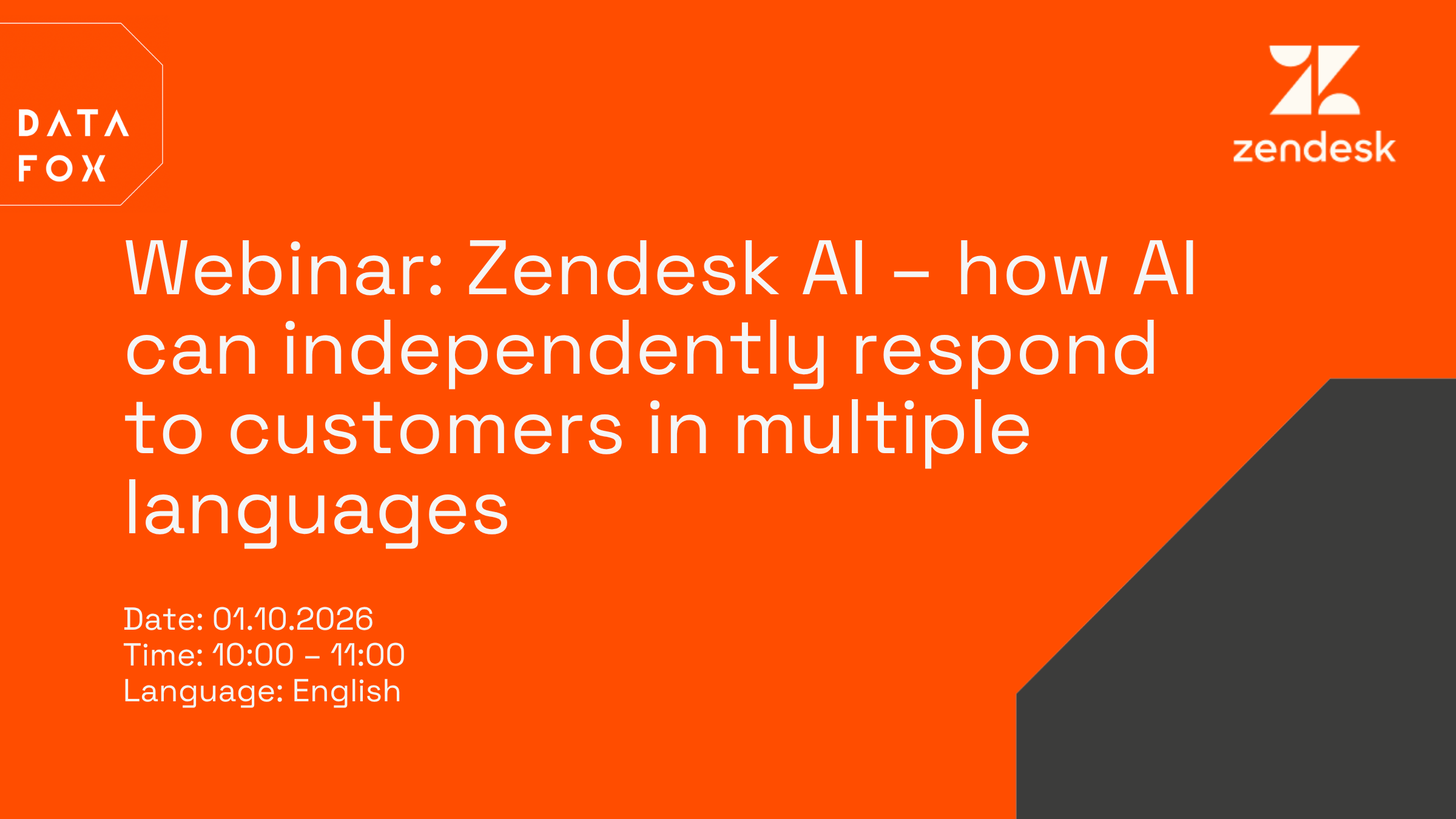 Webinar: Zendesk AI – how AI can independently respond to customers in multiple languages